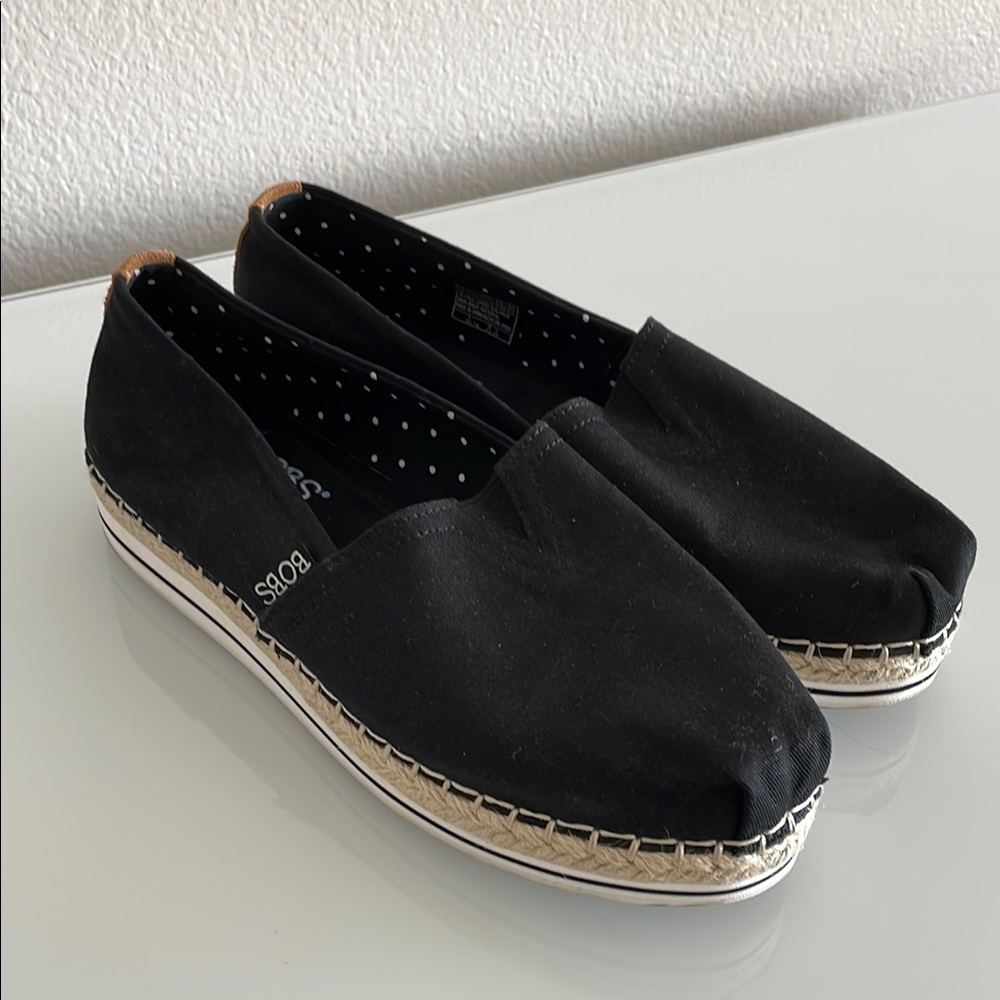 Women's Black Espadrille Flats